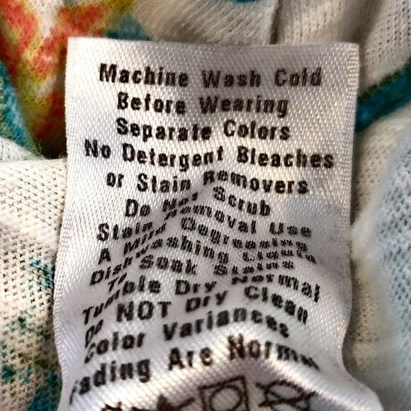 Fresh Produce Womens Size S White Floral 100% Cotton Side Pockets T-Shirt Top - Picture 11 of 11